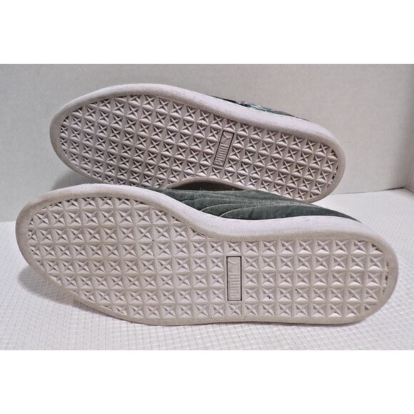 Puma Basket Heart Hyper Embroidery Gray Embroidery w/Flowers Ribbon Lace Sz 8.5 - Picture 6 of 6